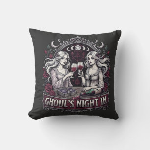 Ghouls Nacht mit Gruselwein Tarot Halloween-Party Kissen