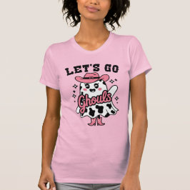 Ghouls Niedliche Kuh Print Cowboy Halloween T-Shirt