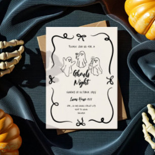 Ghouls Night Doodle Halloween-Party-Einladung Einladung