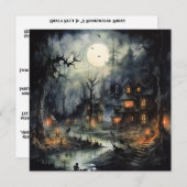 👻 🎉 Ghouls Night In: Ein Spooktacular Soiree! 🎉 Einladung (Vorne/Hinten)