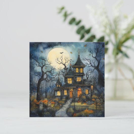 👻 🎉 Ghouls Night In: Ein Spooktacular Soiree! 🎉 Einladung (Stehend Vorderseite)