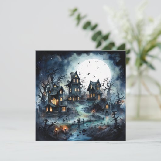 👻 🎉 Ghouls Night In: Ein Spooktacular Soiree! 🎉 Einladung (Stehend Vorderseite)