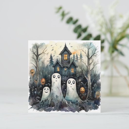 👻 🎉 Ghouls Night In: Ein Spooktacular Soiree! 🎉 Einladung (Stehend Vorderseite)