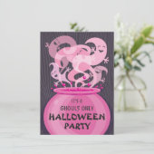 Ghouls nur Halloween-Party Einladung (Stehend Vorderseite)