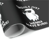Ghouls nur Wanna haben Buns Ghost Pun Dark BG Geschenkpapier (Rolleneckpunkt)