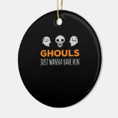 Ghouls nur Wanna haben Spaß Autumn Ästhetik Keramik Ornament (Links)