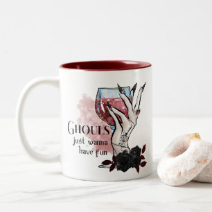 Ghouls nur Wanna haben Spaß Halloween Zweifarbige Tasse