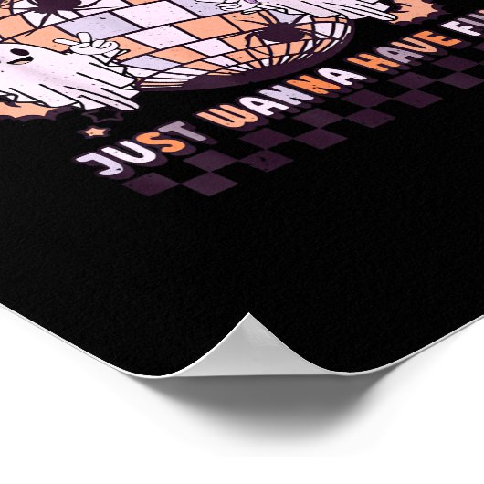 Ghouls nur Wanna haben Spaß Retro Halloween Kostüm Poster (Ecke)