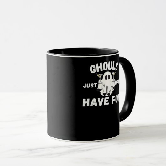 Ghouls nur Wanna Spaß haben - Funny Halloween Cock Tasse (VorderseiteRechts)
