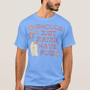 Ghouls nur wollen Spaß haben Niedlich Ghost Retro T-Shirt