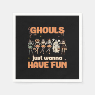 Ghouls nur wollen Spaß Halloween Herbststimmung Serviette