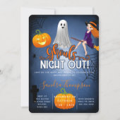 Ghouls übernachten zwischen Junggeselinnen-Abschie Einladung (Vorderseite)