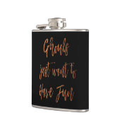 Ghouls Woll einfach, Spaß Halloween-Party zu haben Flachmann (Links)