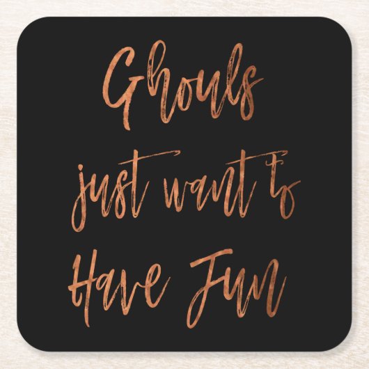 Ghouls Woll einfach, Spaß Halloween-Party zu haben Rechteckiger Pappuntersetzer (Vorderseite)
