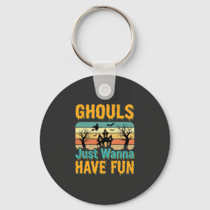 Ghouls wollen nur Spaß haben Halloween-Design_1 Schlüsselanhänger