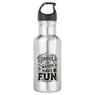 Ghouls wollen nur Spaß haben Halloween Vektor Desi Edelstahlflasche