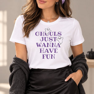 Ghouls wollen nur Spaß haben, lila Halloween Tri-Blend Shirt