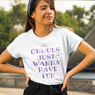 Ghouls wollen nur Spaß haben, lila Halloween Tri-Blend Shirt