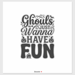 Ghouls wollen nur Spaß haben Vintage Halloween SVG Aufkleber