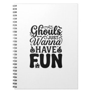 Ghouls wollen nur Spaß haben Vintage Halloween SVG Notizblock
