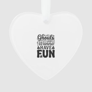Ghouls wollen nur Spaß haben Vintage Halloween SVG Ornament
