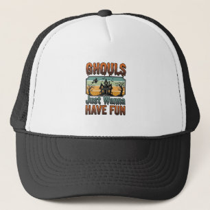 Ghouls wollen nur Spaß haben Vintage Halloween Truckerkappe