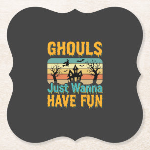 Ghouls wollen nur Spaß Halloween-Design_1 Untersetzer