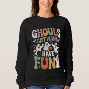 Ghouls wollen nur Spaß im Retro-Halloween Sweatshirt