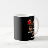 Ghound Dog Santa Sleigh Flying Funny Magical Chris Kaffeetasse (VorderseiteRechts)