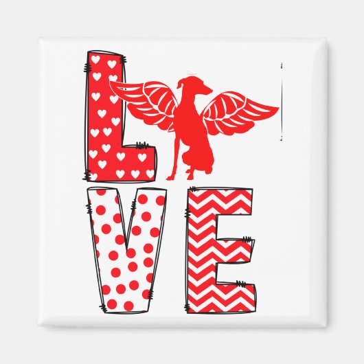 Ghound Valentines Day Love Valentine Cute Heart Magnet (Vorne)