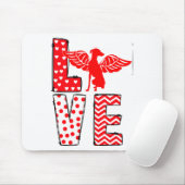 Ghound Valentines Day Love Valentine Cute Heart Mousepad (Mit Mouse)