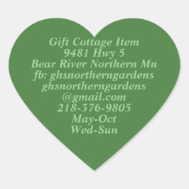 GHS Northern Gardens Info Schlichtes Herz Herz-Aufkleber