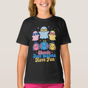 Ghule wollen nur Spaß haben Disco-Geist-Kürbis-Sta T-Shirt