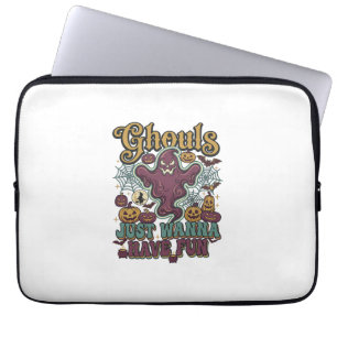 Ghule wollen nur Spaß haben Geister Kürbisse Hexe Laptopschutzhülle