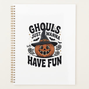Ghule wollen nur Spaß haben Halloween-Kürbis-Geist Planer