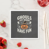 Ghule wollen nur Spaß Halloween-Kürbis Serviette (Beispiel)
