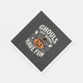 Ghule wollen nur Spaß Halloween-Kürbis Serviette (Ecke)