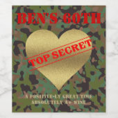 GI Camouflage Party Hearty Wine Labels Weinetikett (Einzelnes Label)