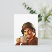 GI Cuppa Joe Postkarte (Stehend Vorderseite)
