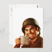 GI Cuppa Joe Postkarte (Vorne/Hinten)