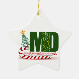 GI-GASTROENTEROLOGE-FROHE WEIHNACHTEN KERAMIK ORNAMENT