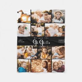 Gi Gi Wir Liebe Sie hören Moderne Foto Collage Fleecedecke