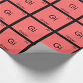 Gi - Ginger Meme Name Chemistry Periodic Table Geschenkpapier (Ecke)