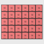 Gi - Ginger Meme Name Chemistry Periodic Table Geschenkpapier (Flach)