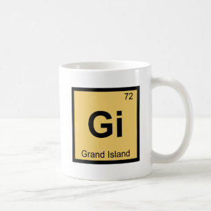 Gi - Grand Island Nebraska Chemie-Stadtsymbol Kaffeetasse