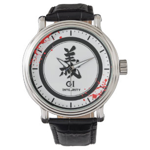 GI Integrität bushido Vorzug-Samurai-Kanji Armbanduhr