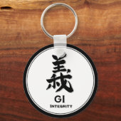 Gi Integrity Honesty bushido Tusamurai Kanji Schlüsselanhänger (Vorderseite)