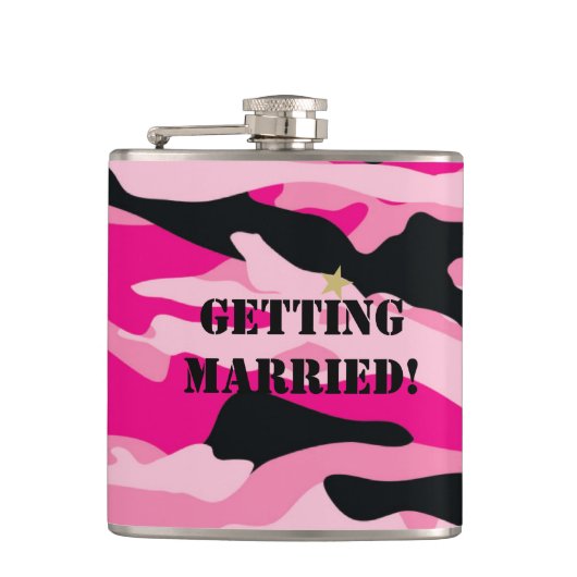 GI Jane Military Camouflage Bridge zu sein Flachmann (Vorderseite)