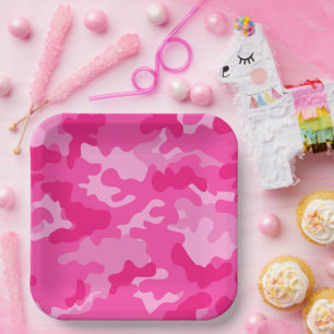 GI JANE Military Camouflage Cocktail Party Pappteller