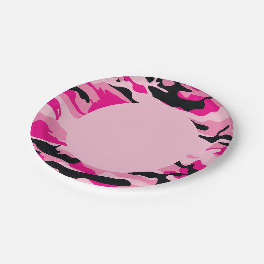 GI JANE Military Camouflage Party Teller (Schrägansicht)